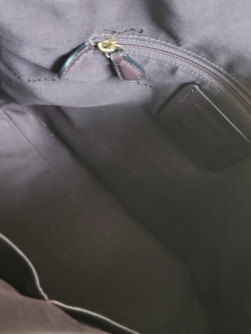 Coach Black Pebbled Leather Hobo with Gold-Tone Accents - Picture 7 of 8